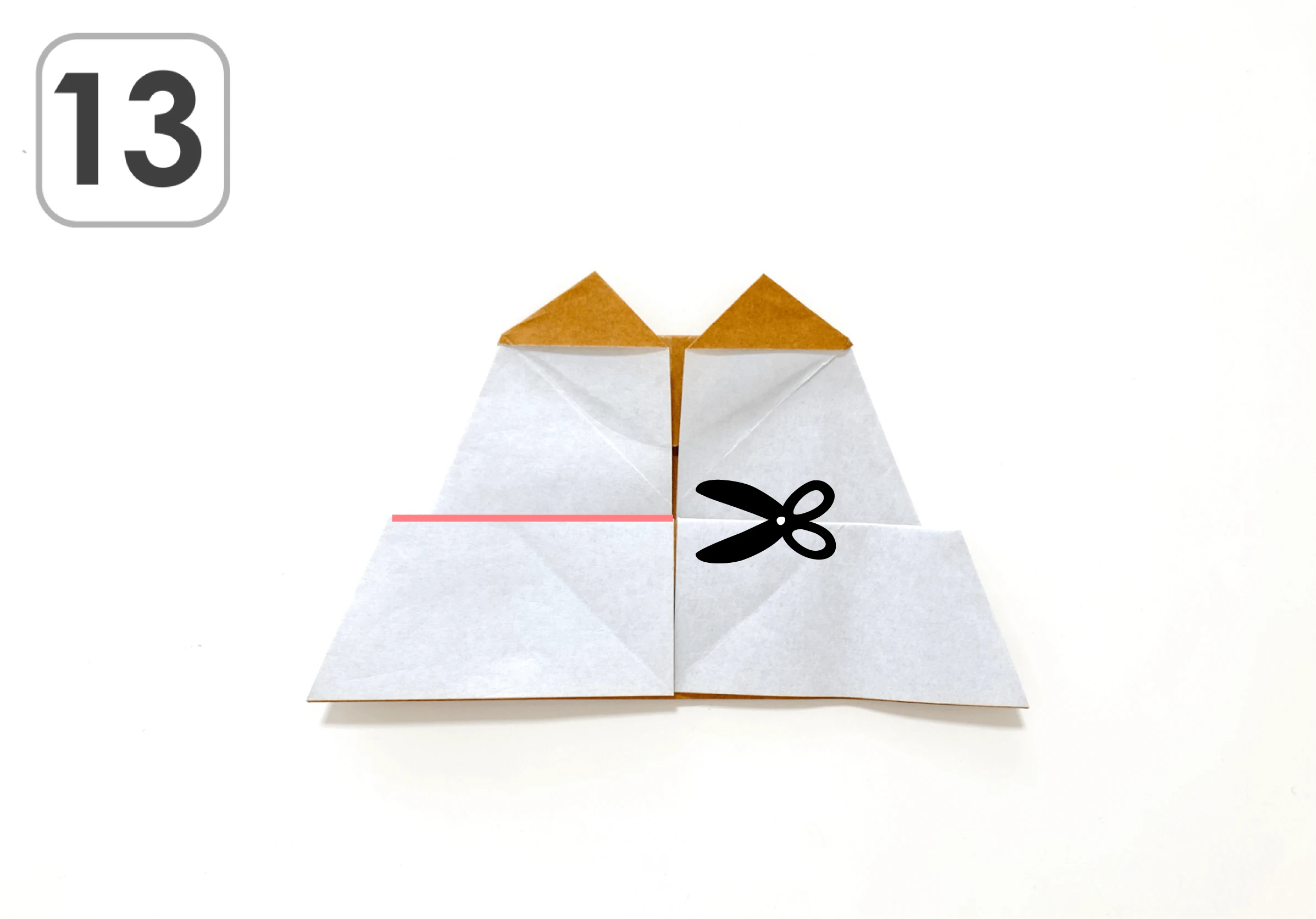 おりがみりすの折り方13