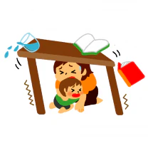 地震のイラスト