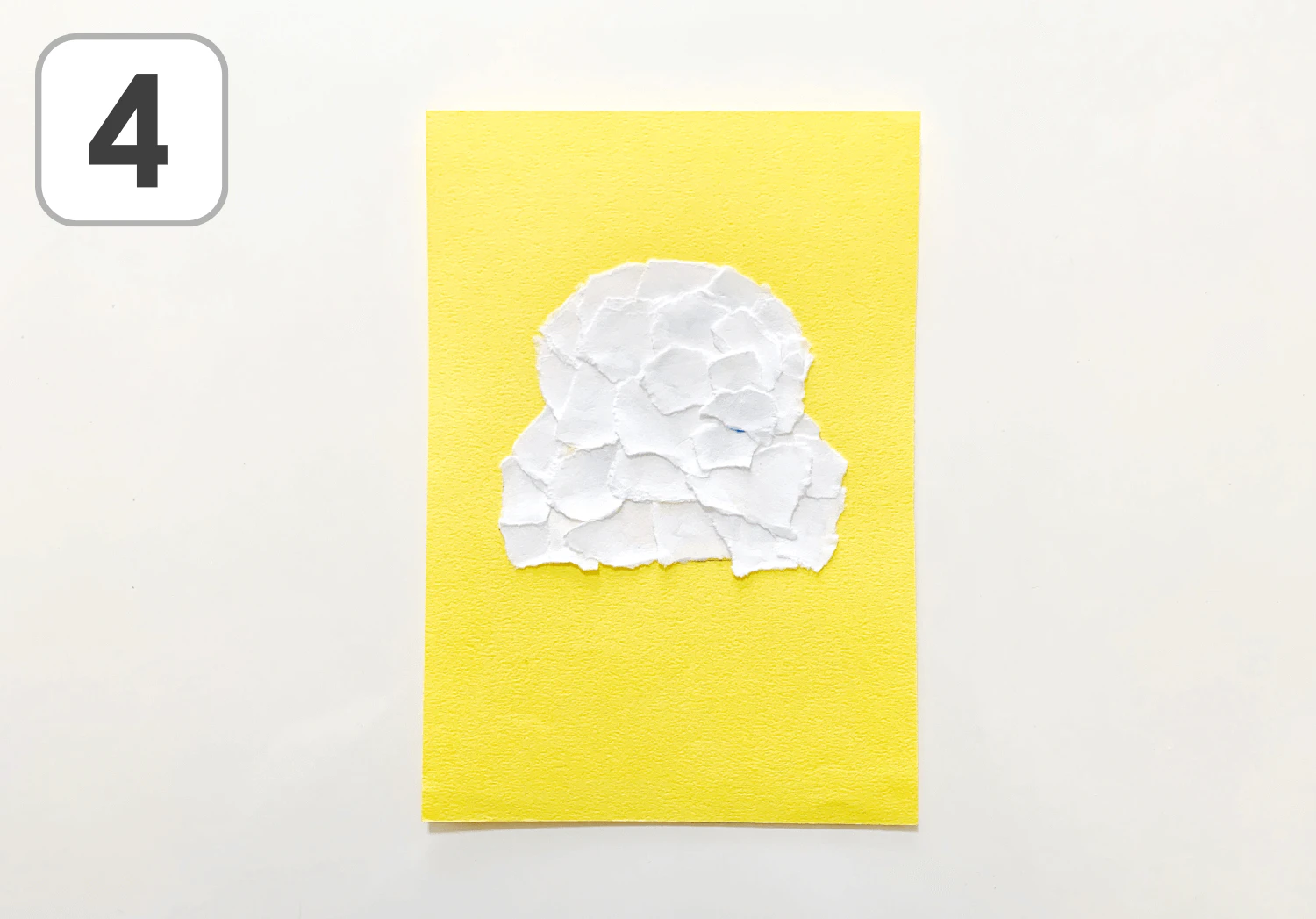 ちぎり絵の鏡餅の製作手順4