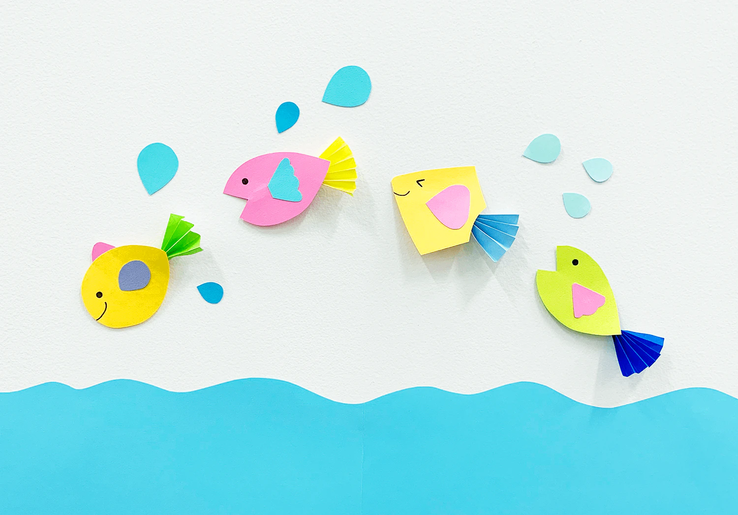 ジャバラ折のお魚の製作