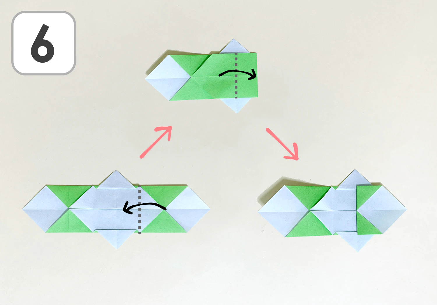 あじさいの折り方6