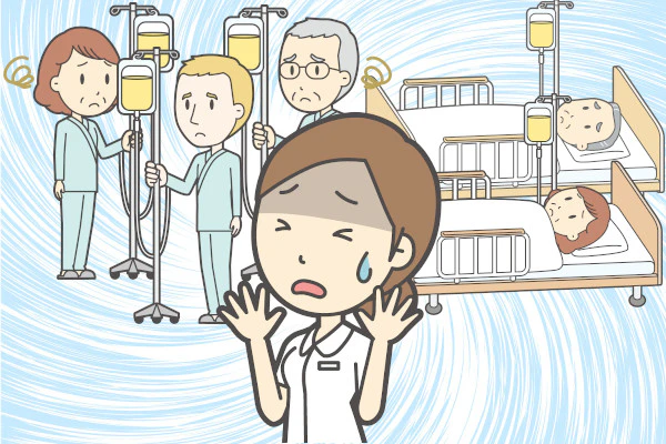 患者さんが多い　限界になっている看護師