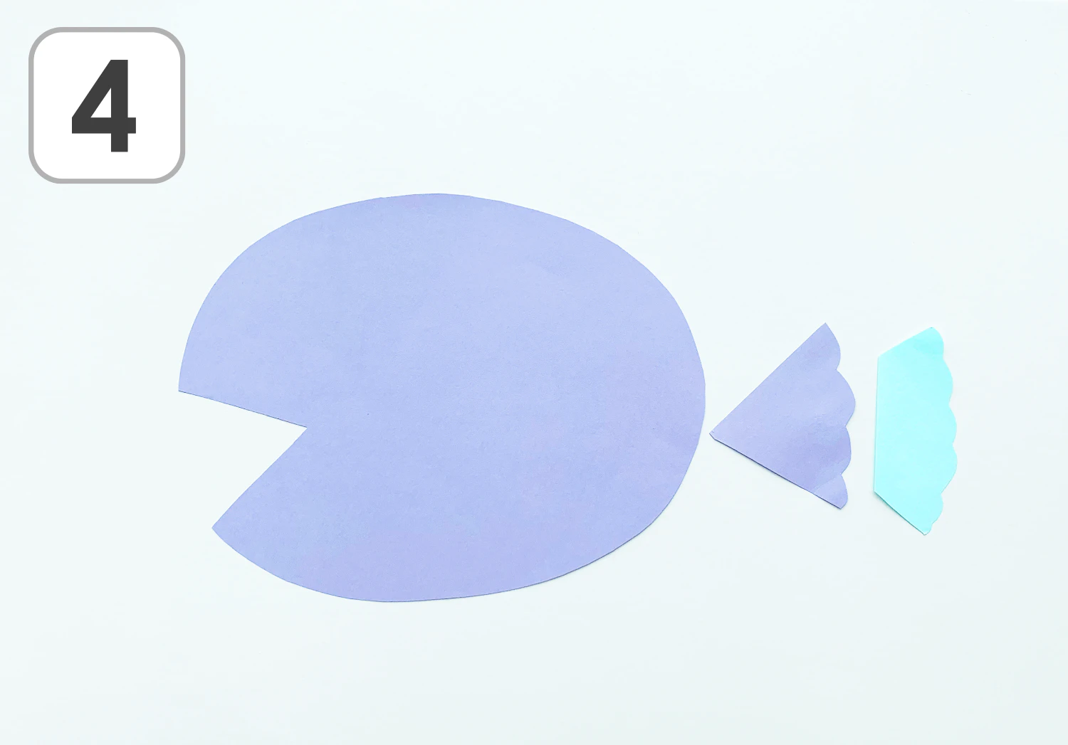 カラフルうろこのお魚の製作手順4