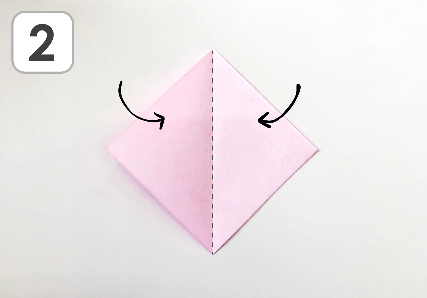 おりがみで作るほし手順2