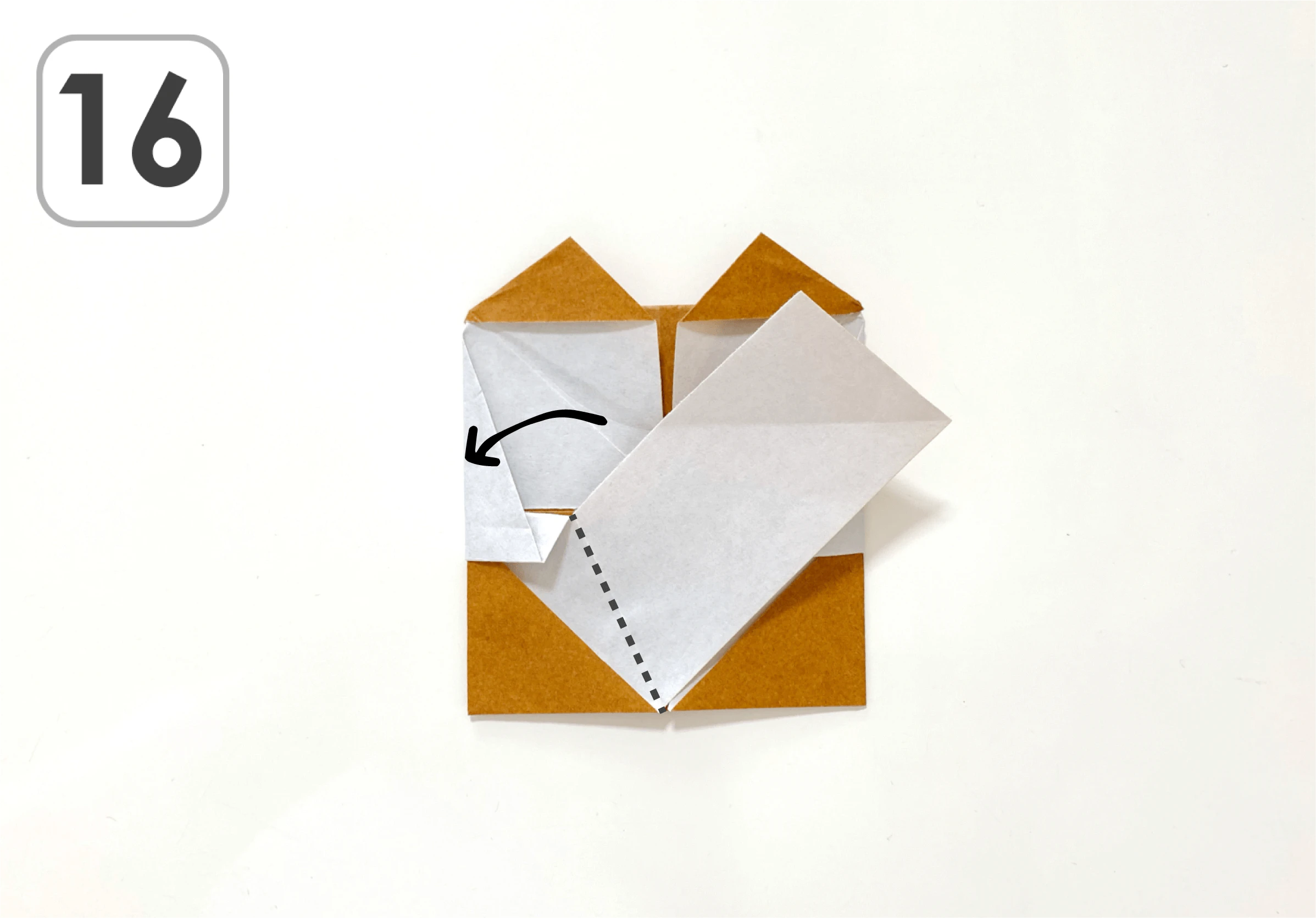 おりがみりすの折り方16