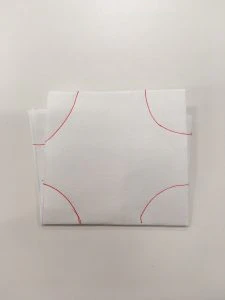 半紙を使った色染め体操服製作手順2