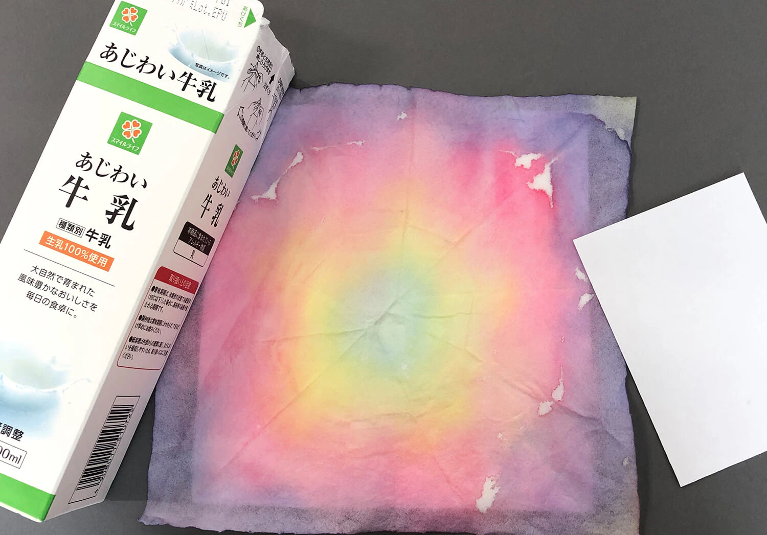 染め紙を使ったてぶくろ製作の材料