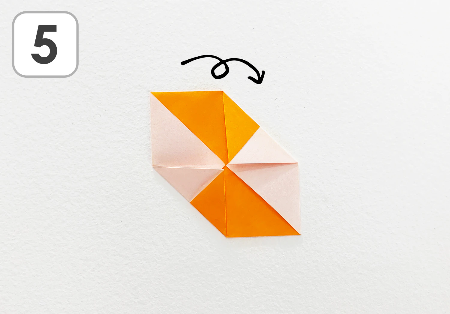 かざぐるまの折り方5