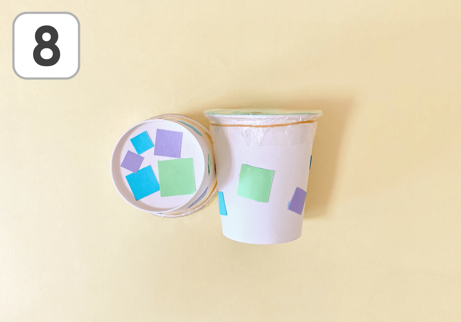 紙コップ太鼓の製作手順8