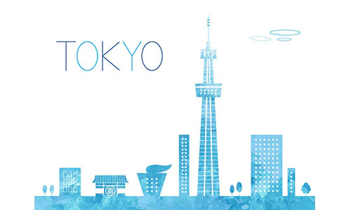 東京都の風景イラスト