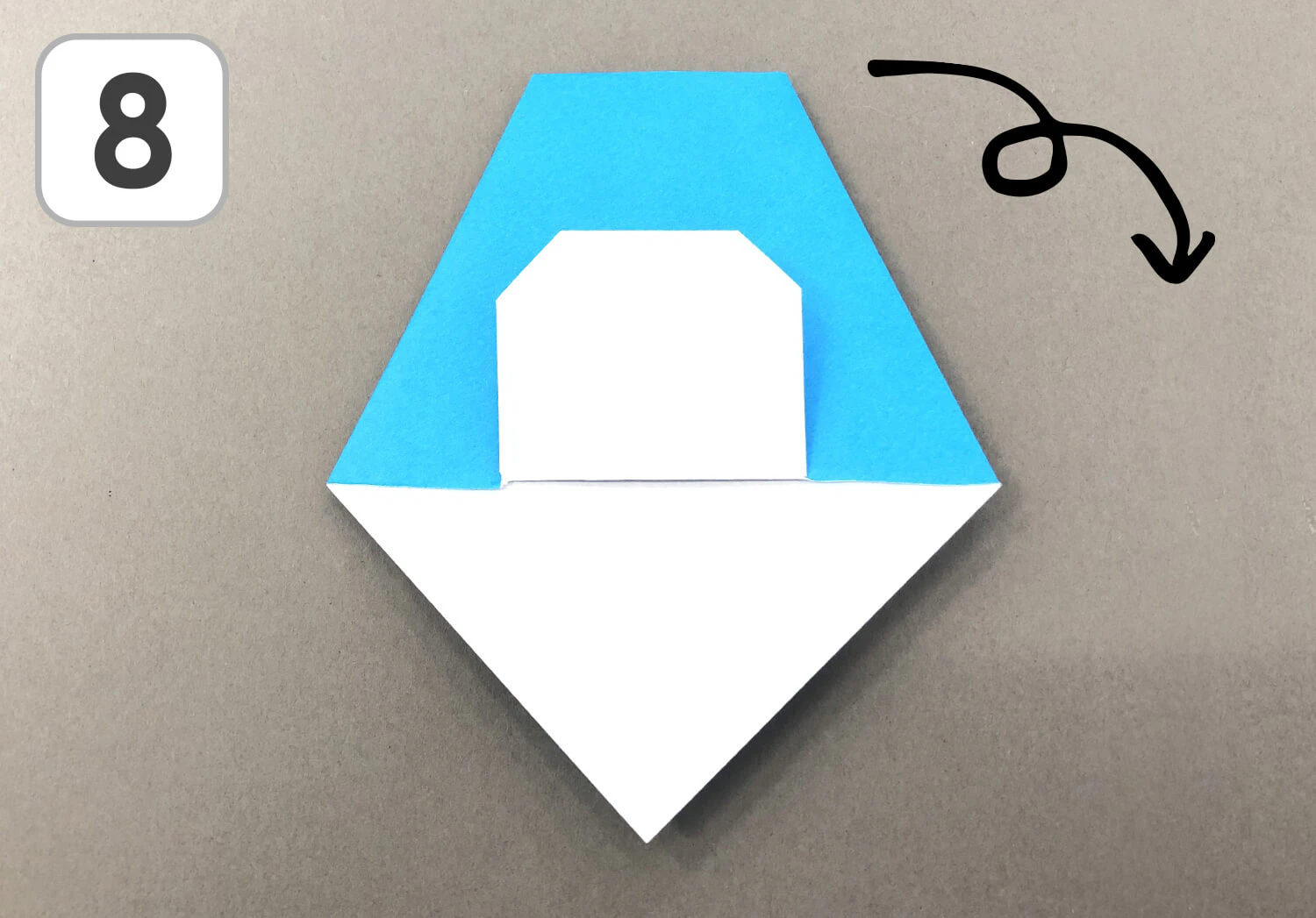 ペンギンおりがみ折り方8