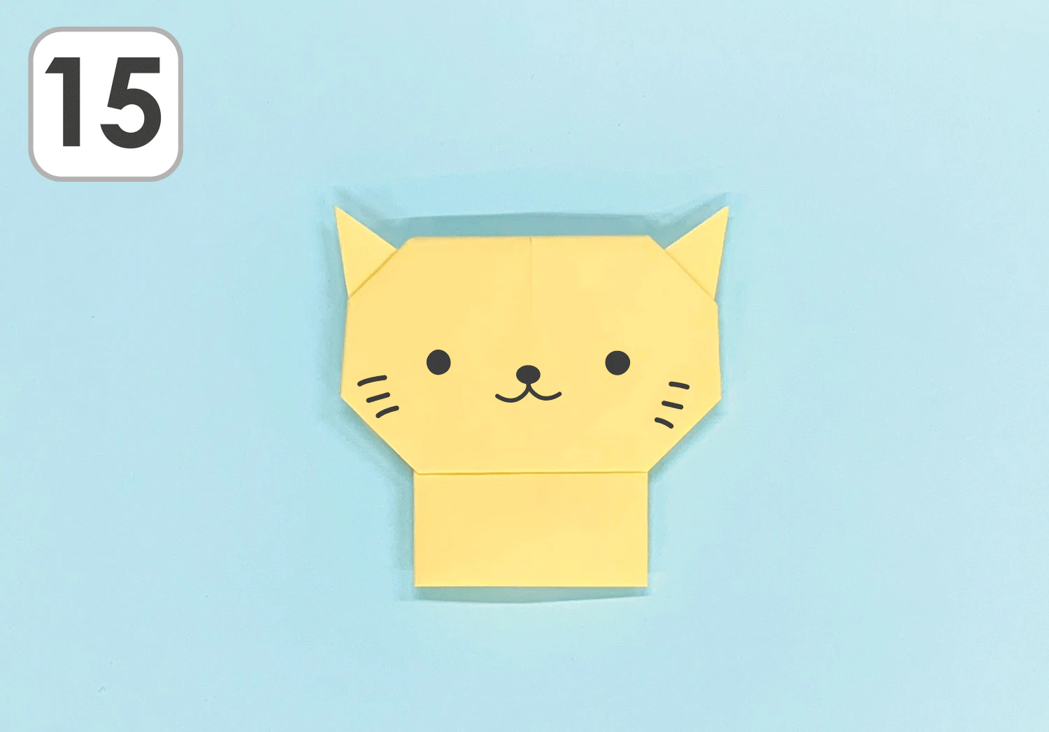 ねこの折り方15