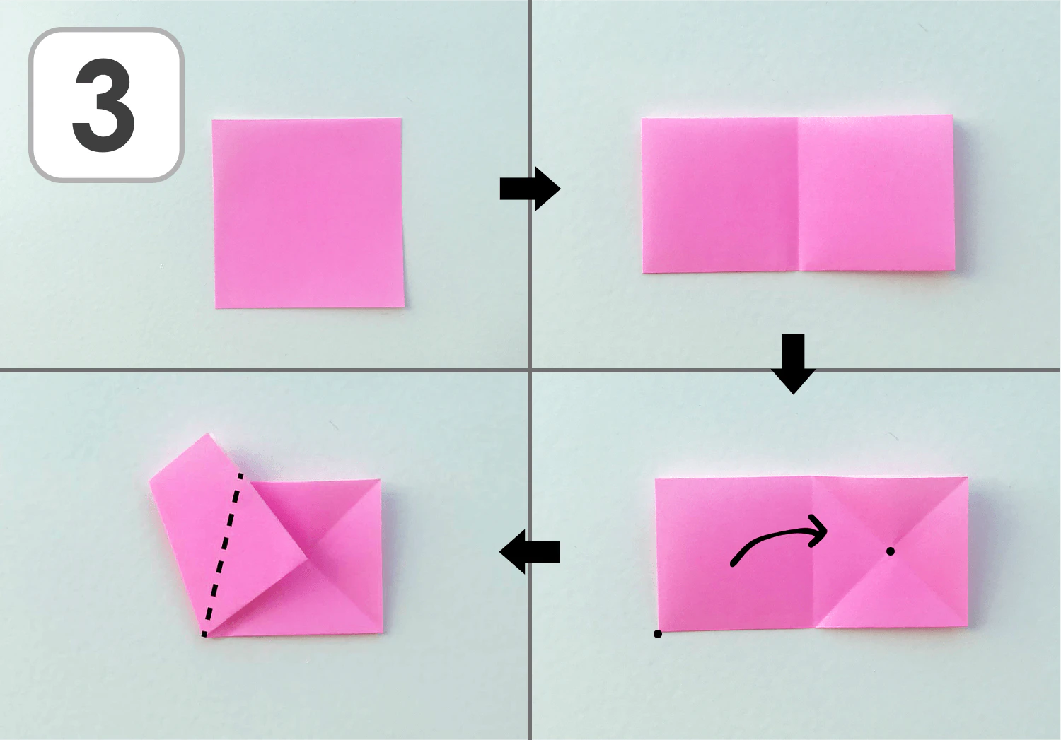 お正月の切り紙の製作手順3