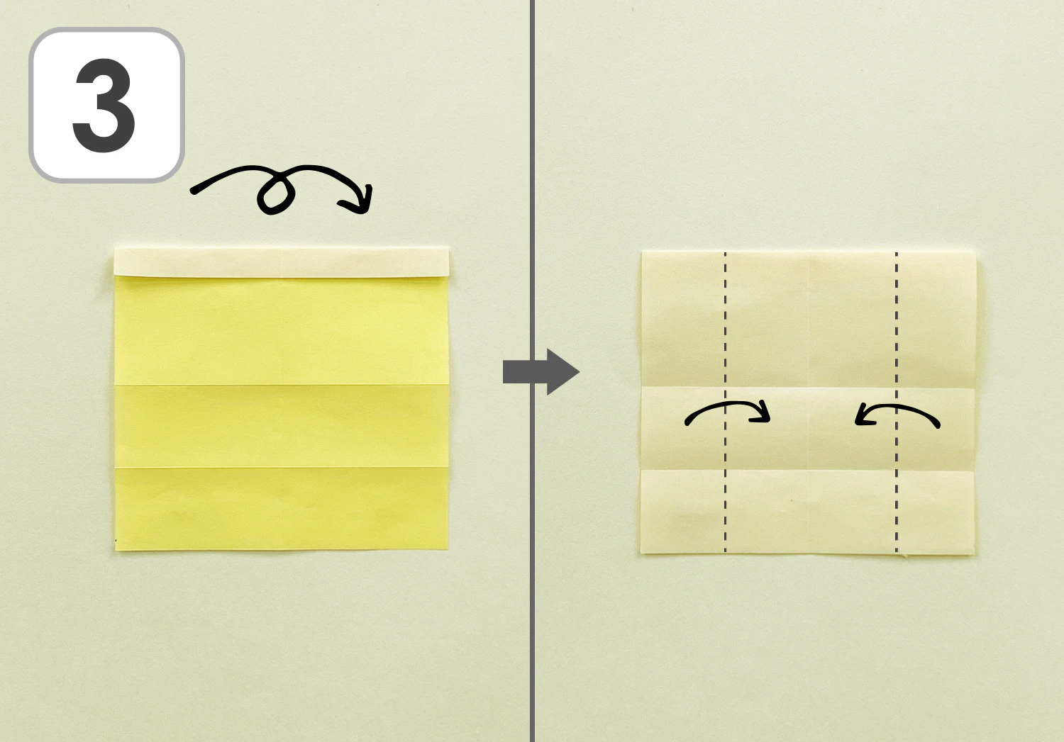 麦わら帽子の折り方3