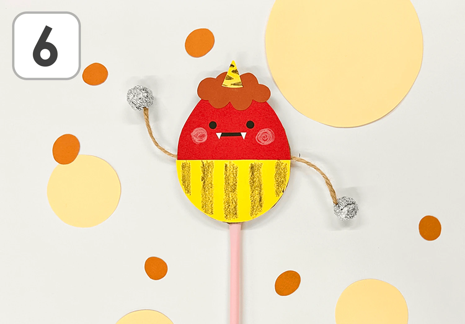 鬼のでんでん太鼓の製作手順6