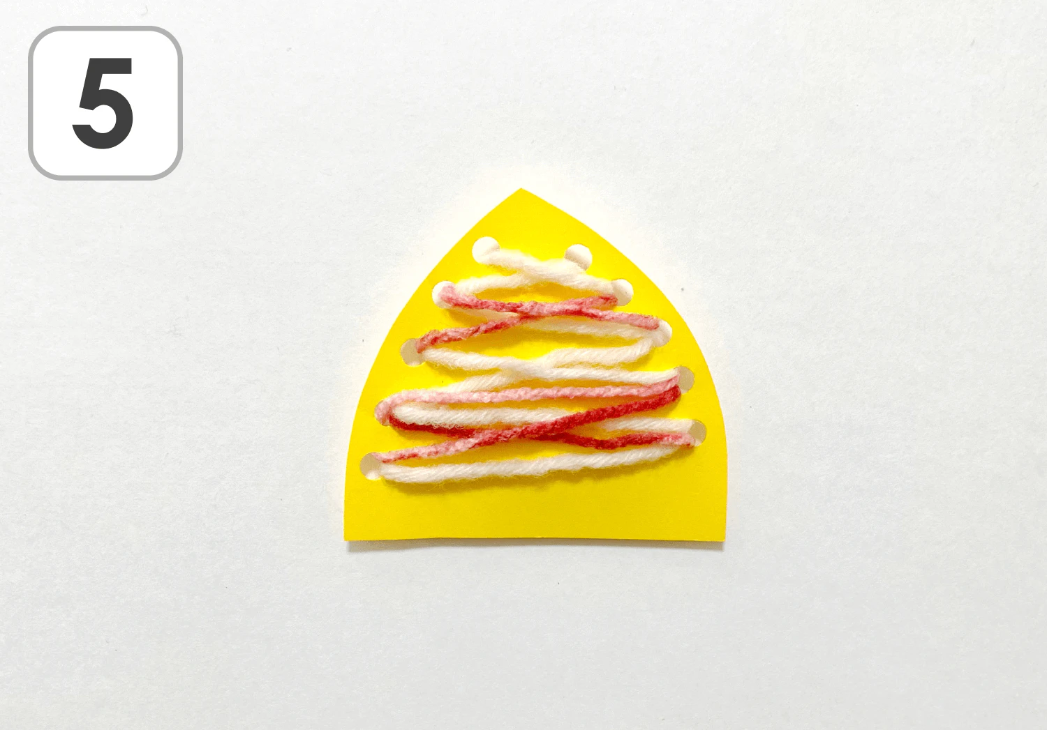 紐通しのニット帽子の製作手順5