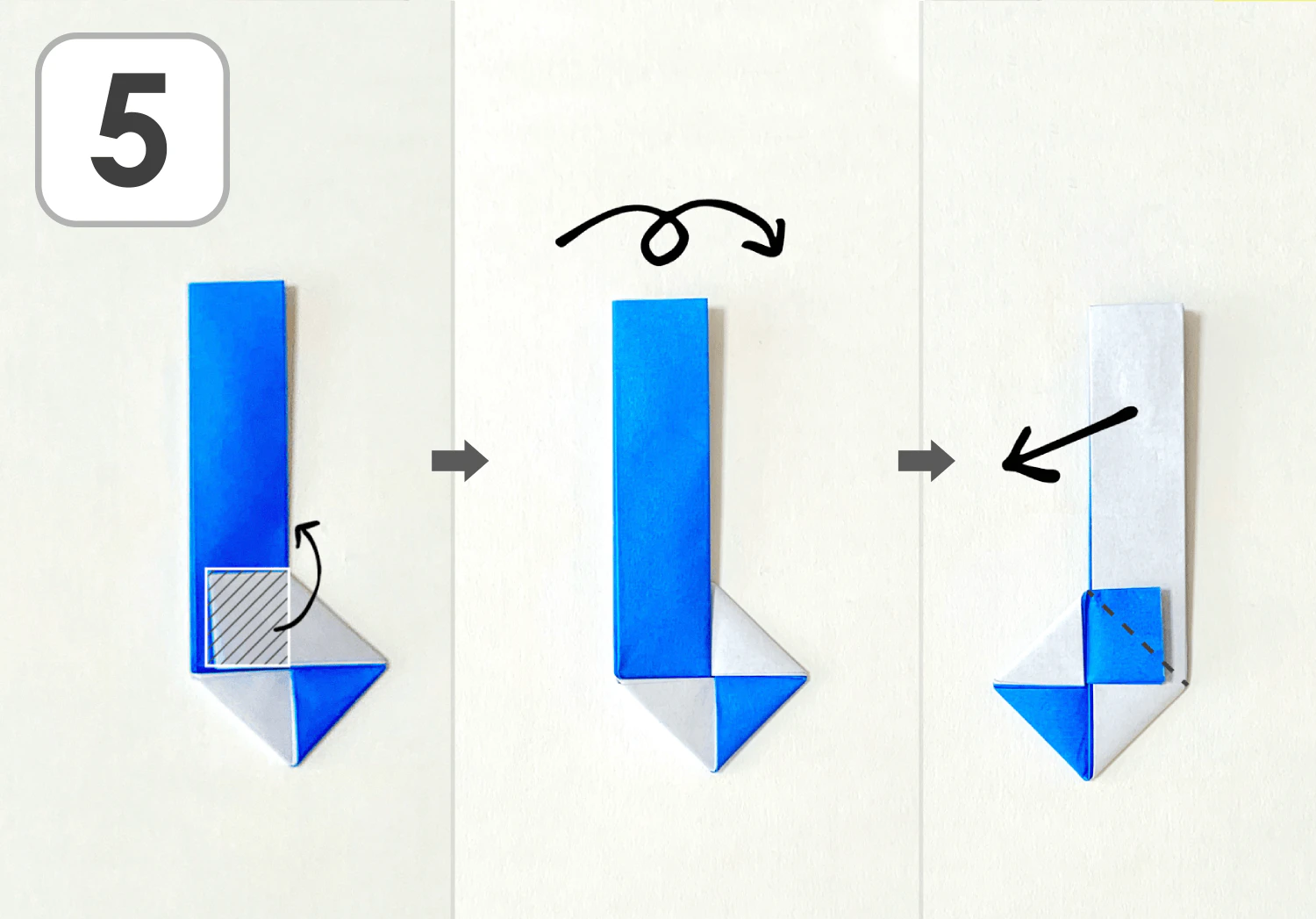 1枚で作るこまの作り方5