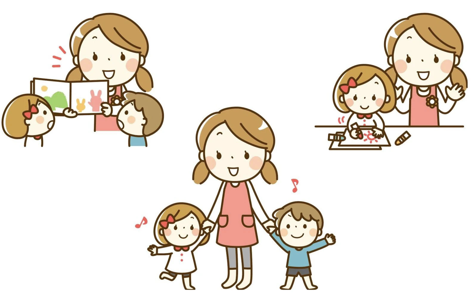 保育園での様々な場面