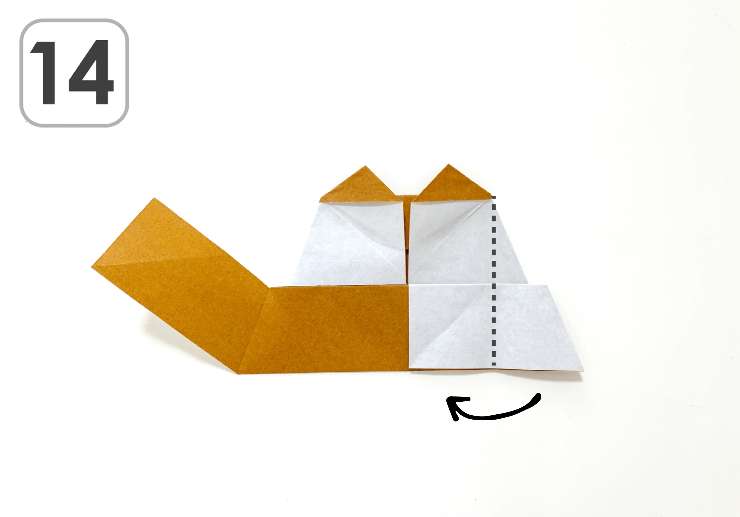 おりがみりすの折り方14