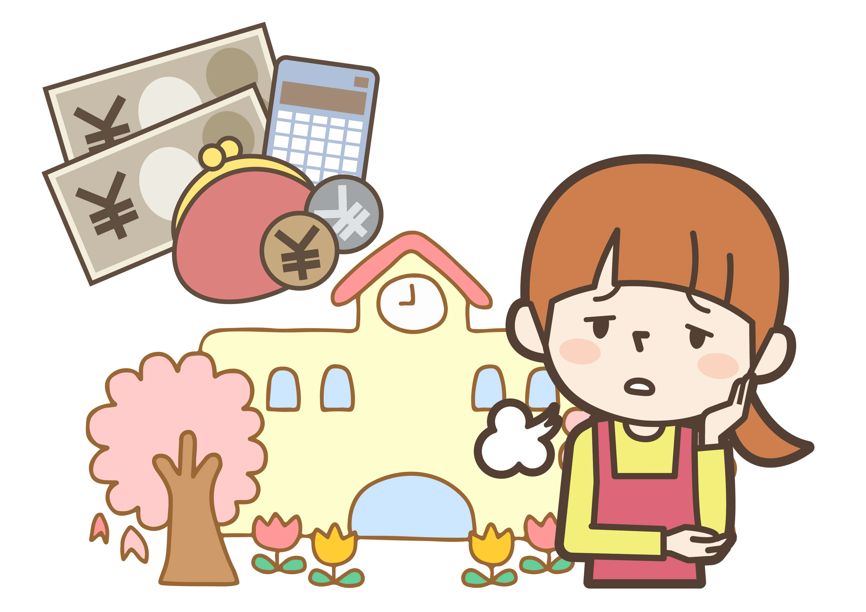 ため息をつく保育士