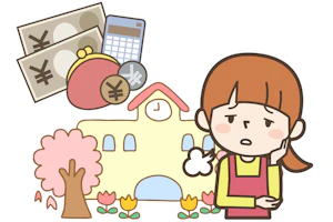 ため息をつく保育士