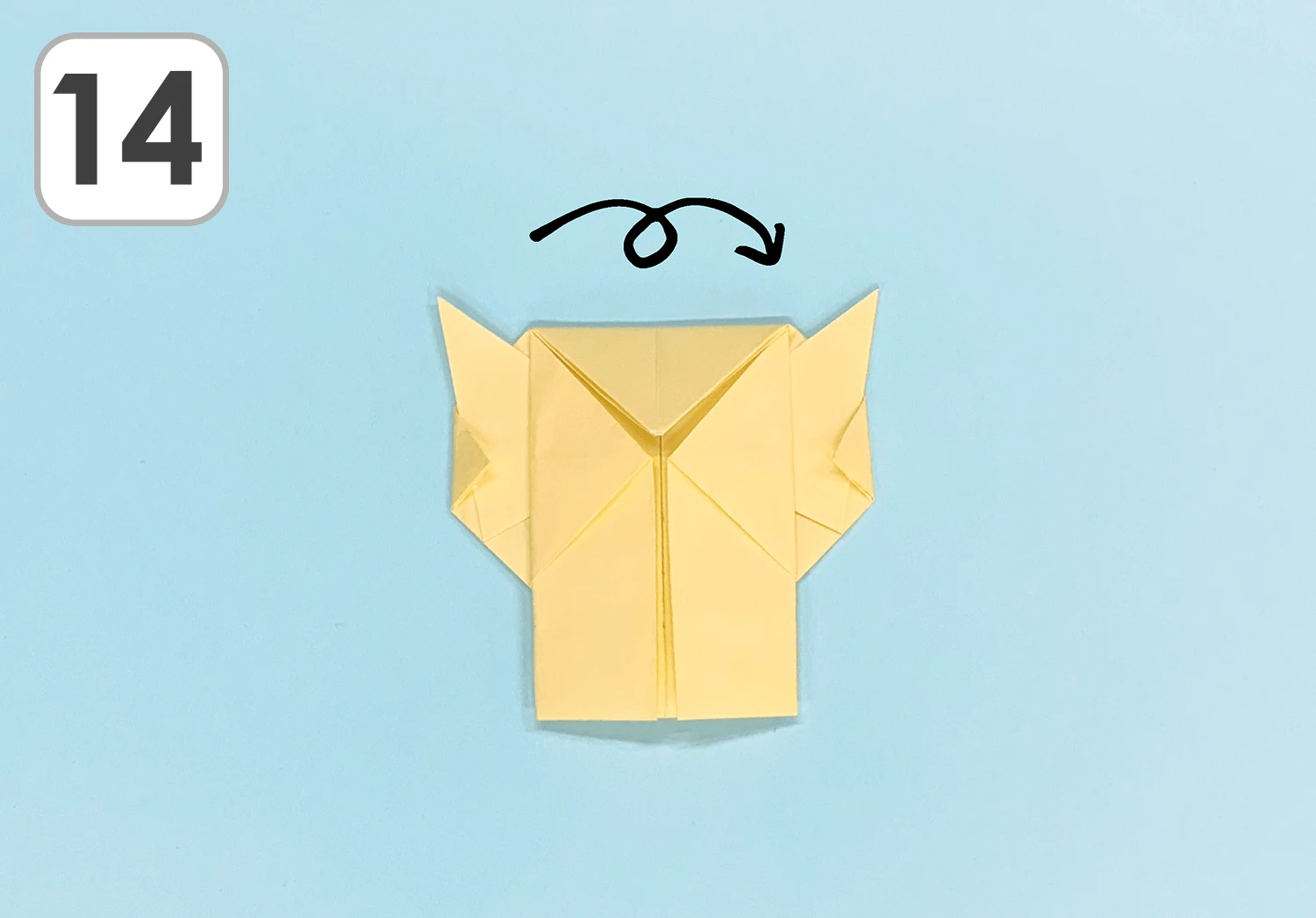 ねこの折り方14