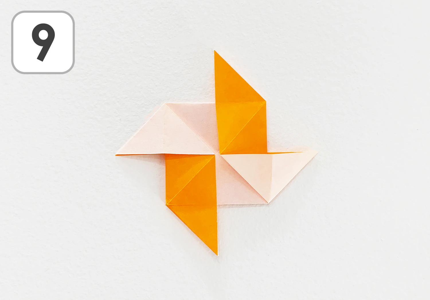 かざぐるまの折り方9