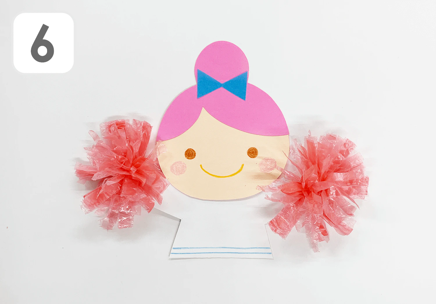 ポンポンの立体万国旗の製作手順6