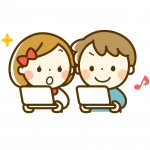 ゲームをする子どもたち