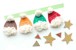 保育 毛糸サンタ