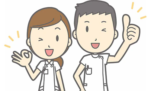 看護師の男女がOKサイン