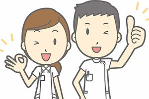 看護師の男女がOKサイン