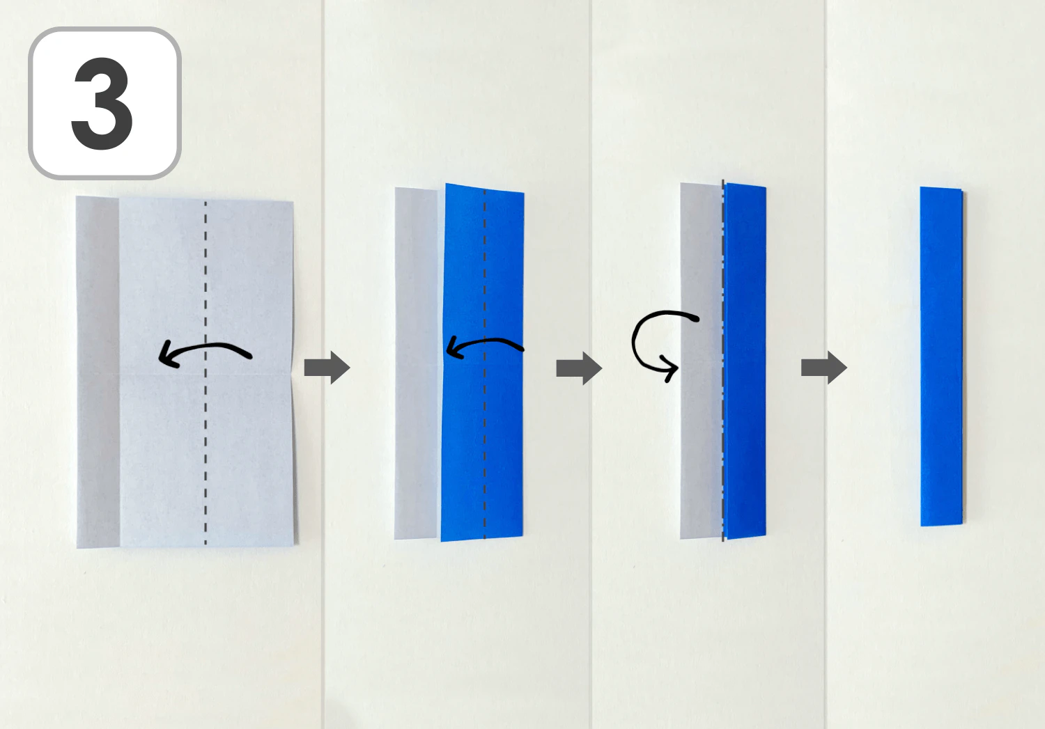 1枚で作るこまの作り方3