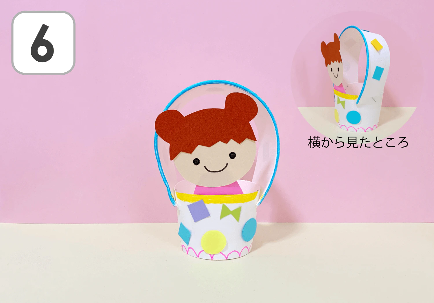 紙コップの観覧車の製作手順６