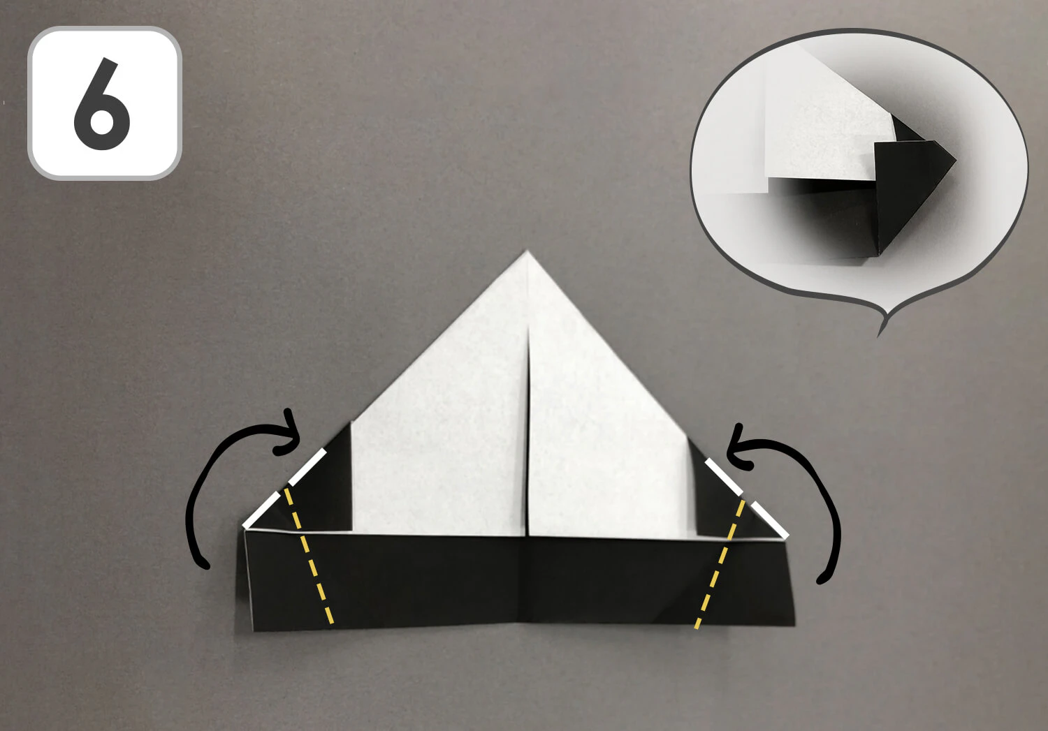 折り紙のおにぎりの製作手順6