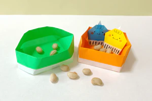 おりがみのお豆入れ