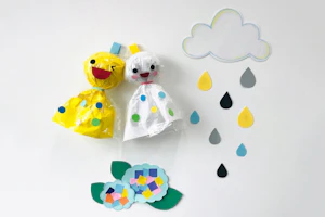 壁面てるてる坊主