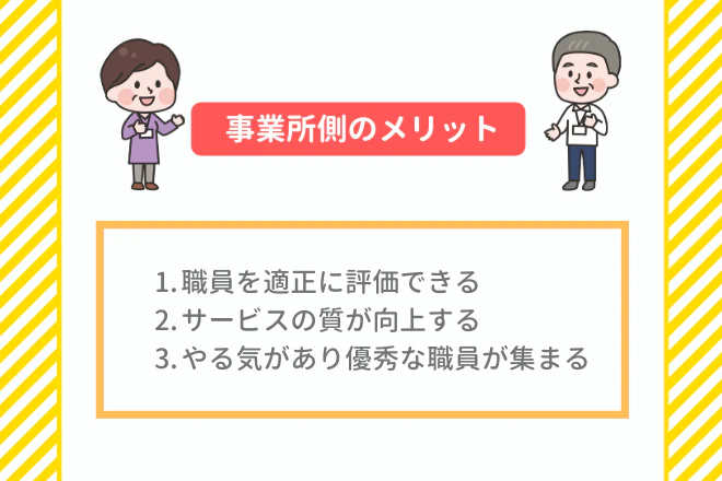 キャリアパス制度導入による事業所側のメリット