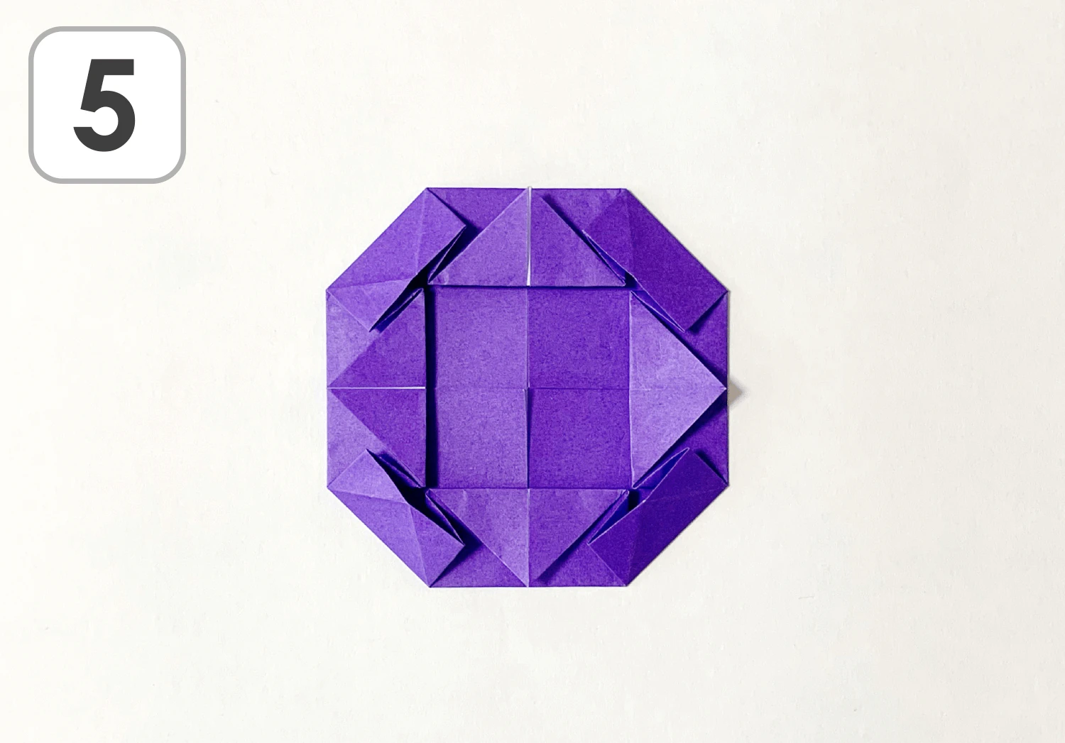 3枚で作るこまの作り方5