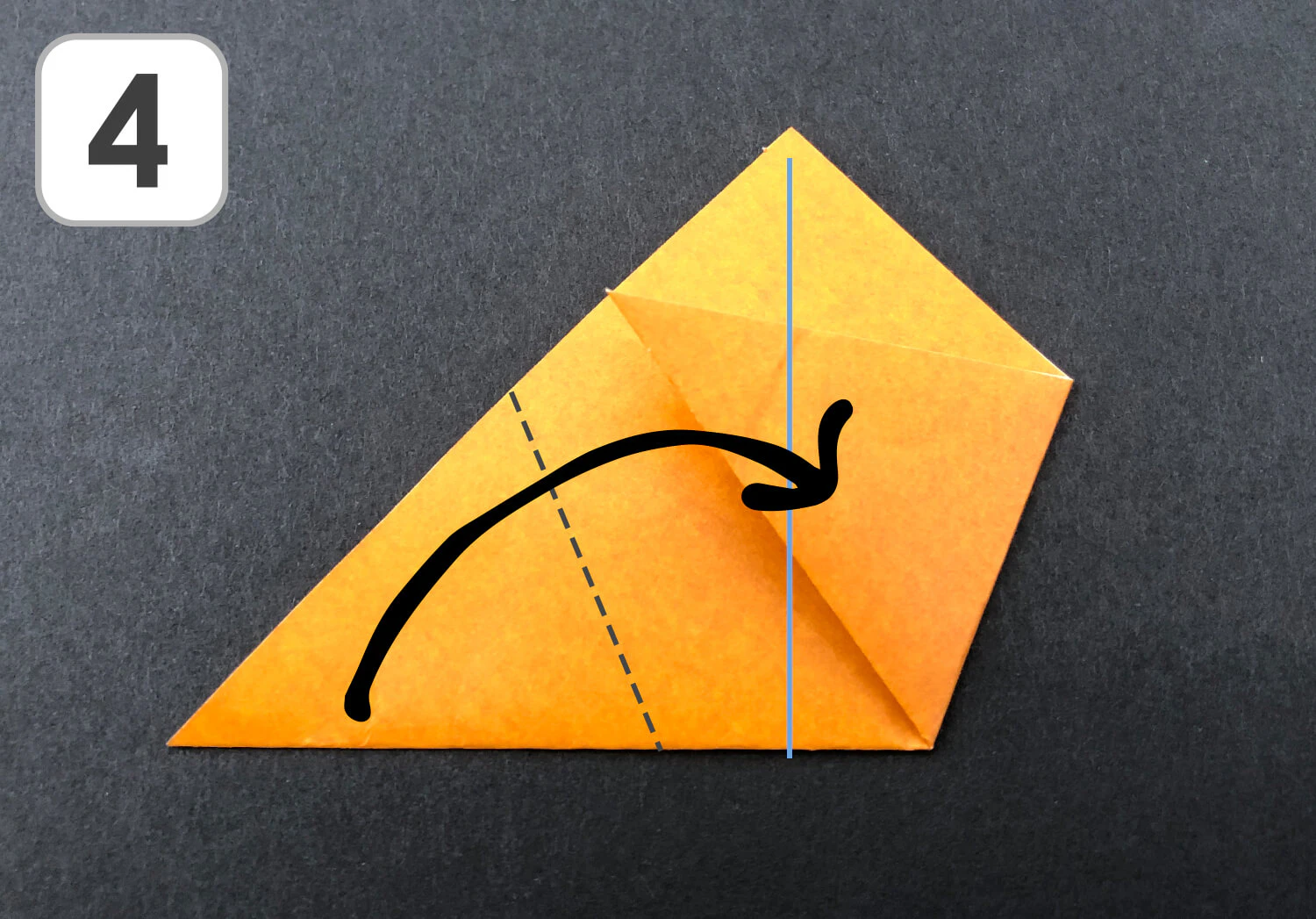 おりがみ　みのむし折り方4