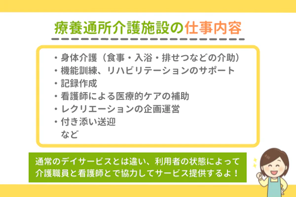 療養通所介護施設の仕事内容