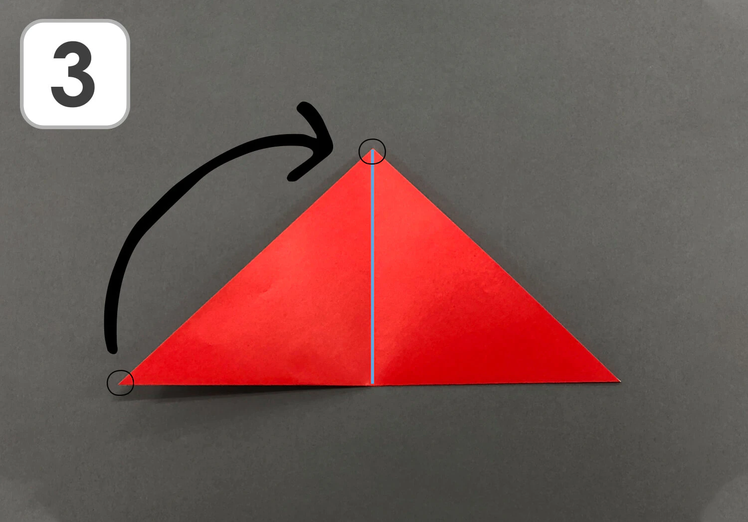 おりがみいちご手順3