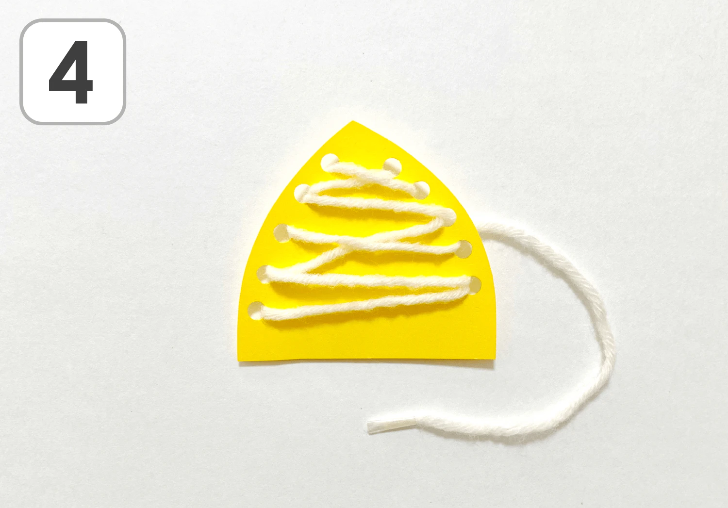 紐通しのニット帽子の製作手順4