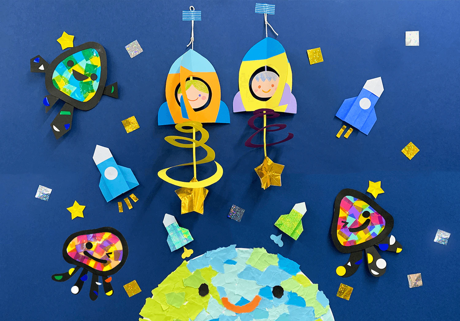 ロケットの壁面装飾アイデア