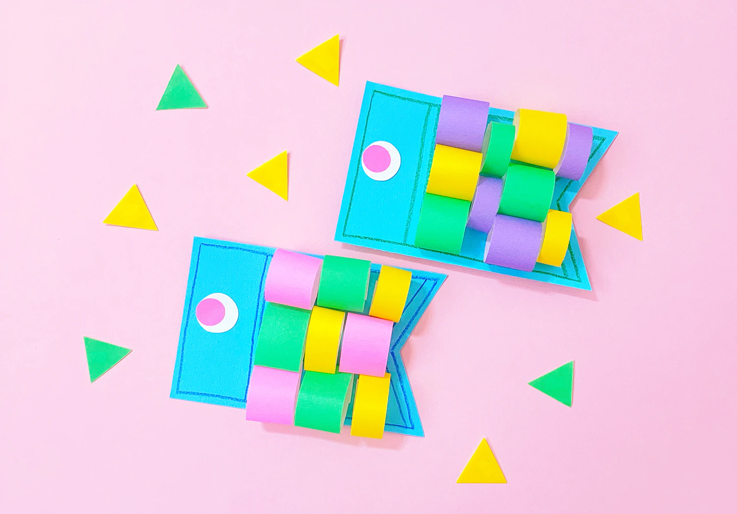 クルリンおりがみのこいのぼりの製作