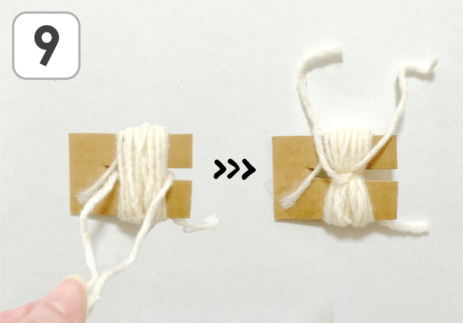 紐通しのニット帽子の製作手順9