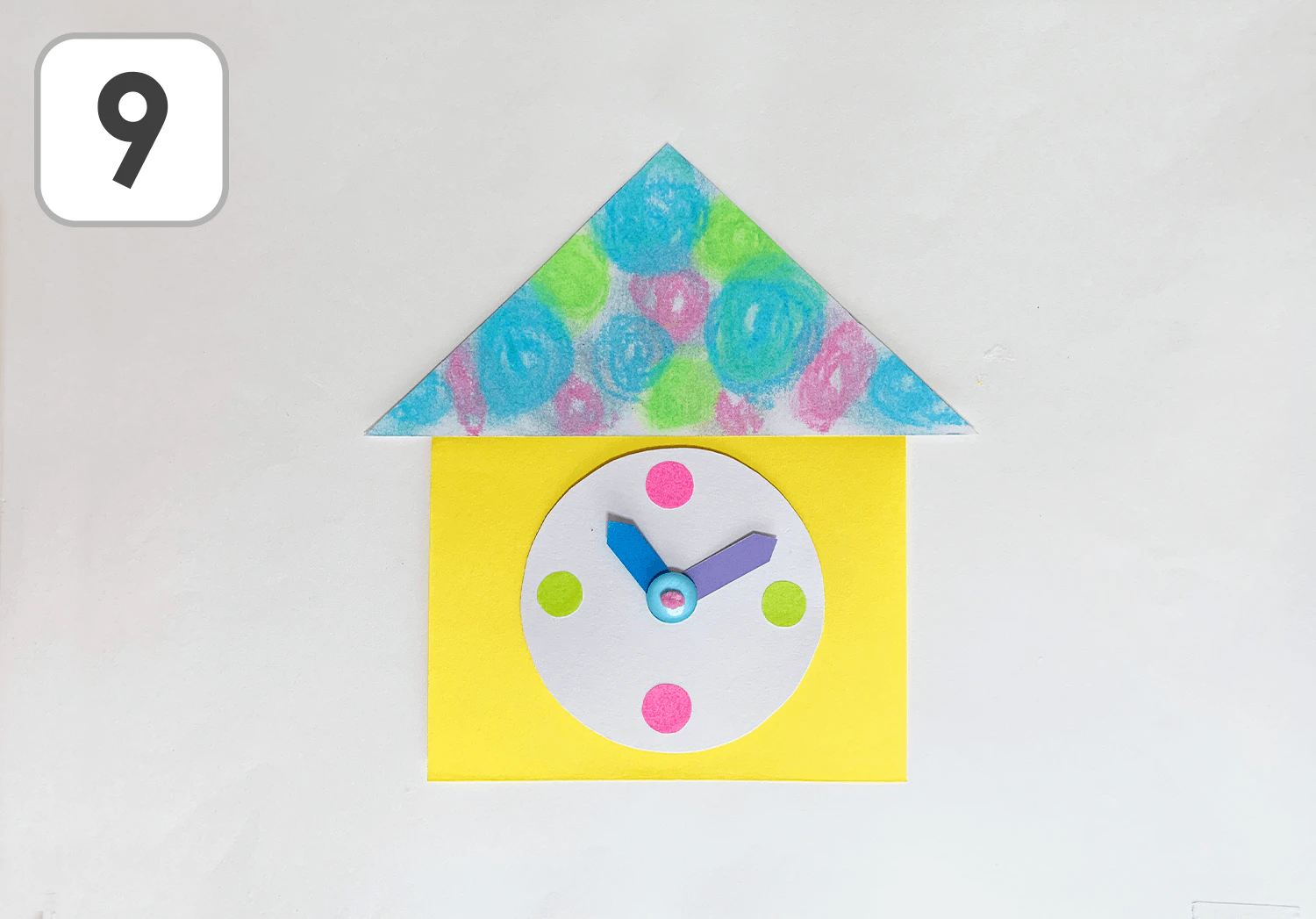 こすり絵の時計の製作手順9