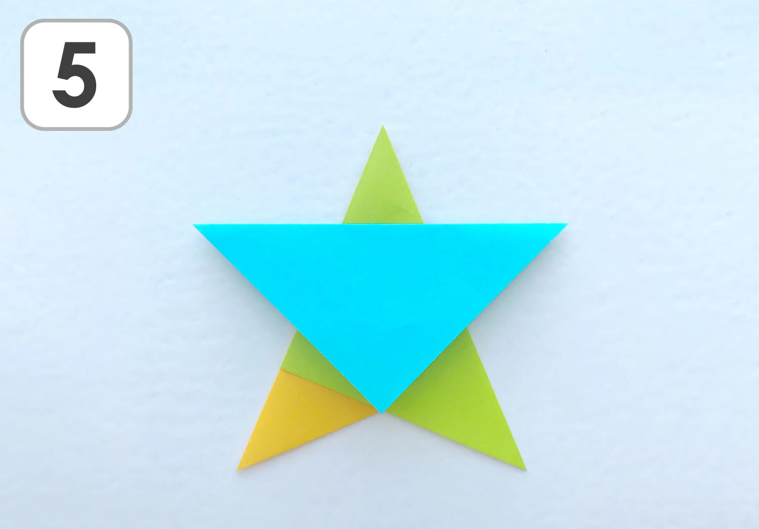 おりがみで作るほし手順5