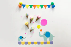 7月壁面 アイスクリーム