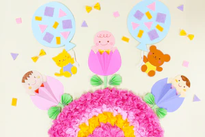 入園・進級おめでとうの壁面